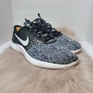 Nike Flex Contact Mens Running Shoes Black White 908995-002 Size 11